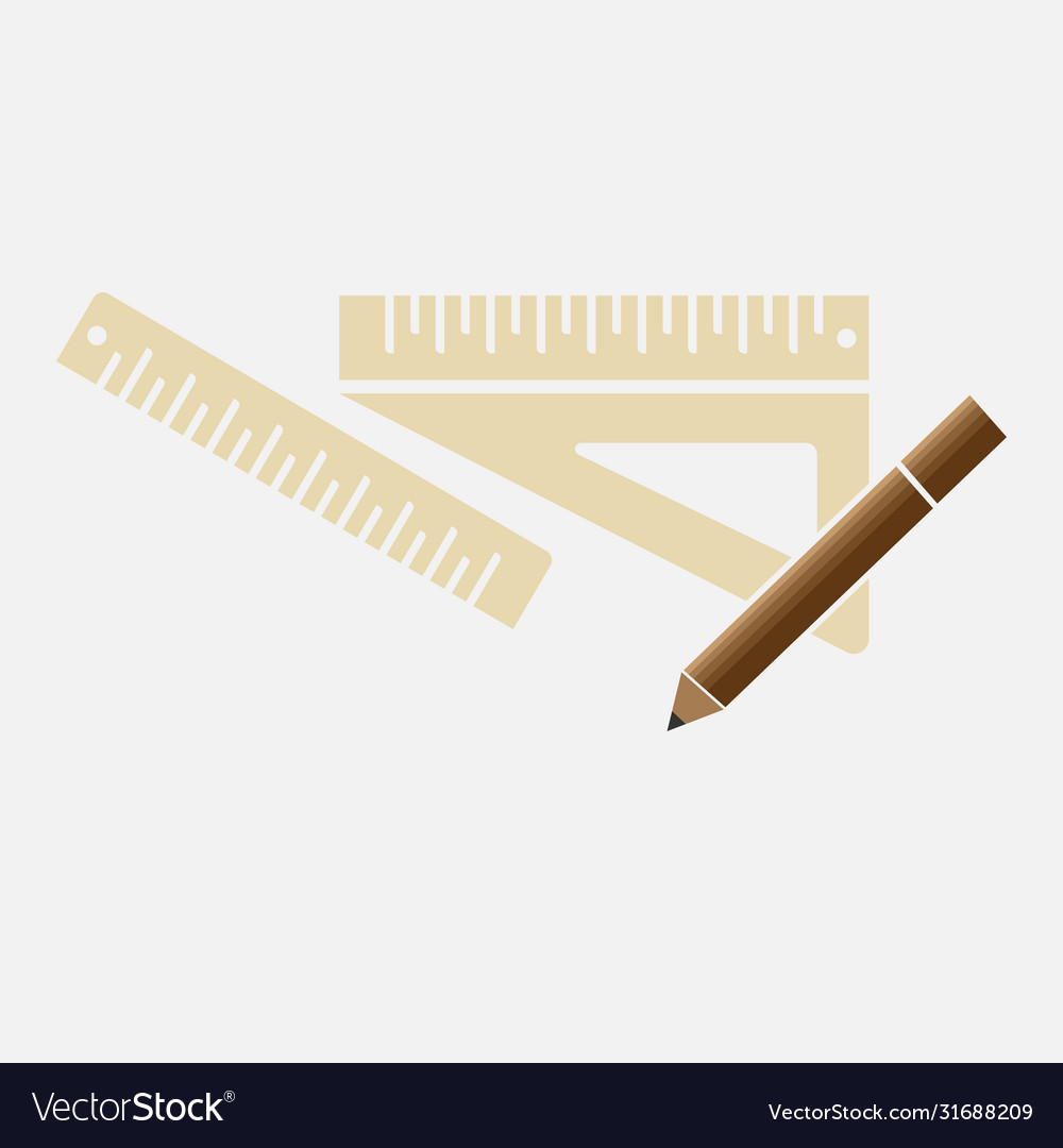 Ruler element simple modern icon design