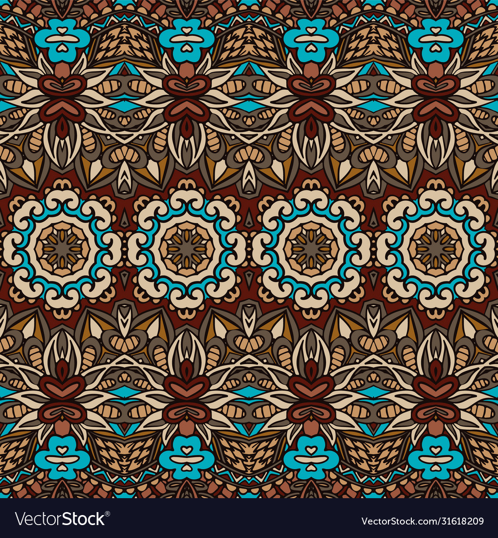 Seamless pattern african art geometric batik ikat