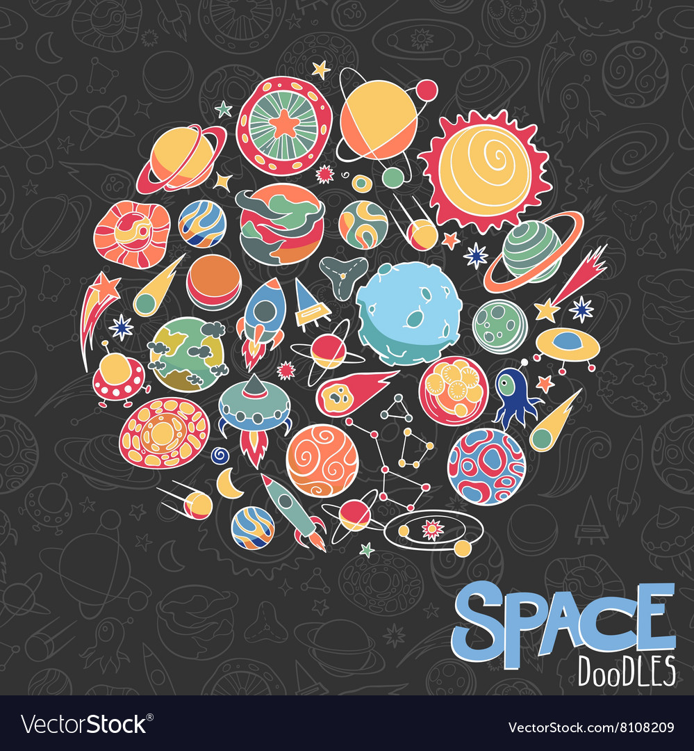Space objects doodles