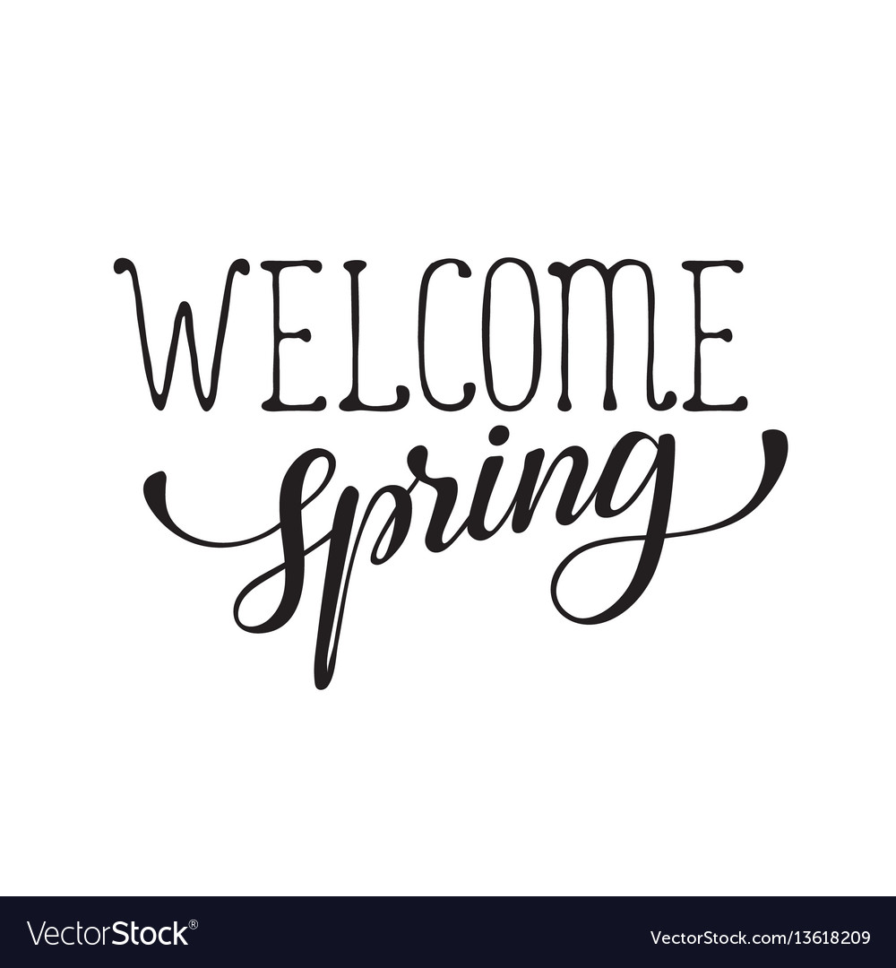 Spring time wording Royalty Free Vector Image - VectorStock