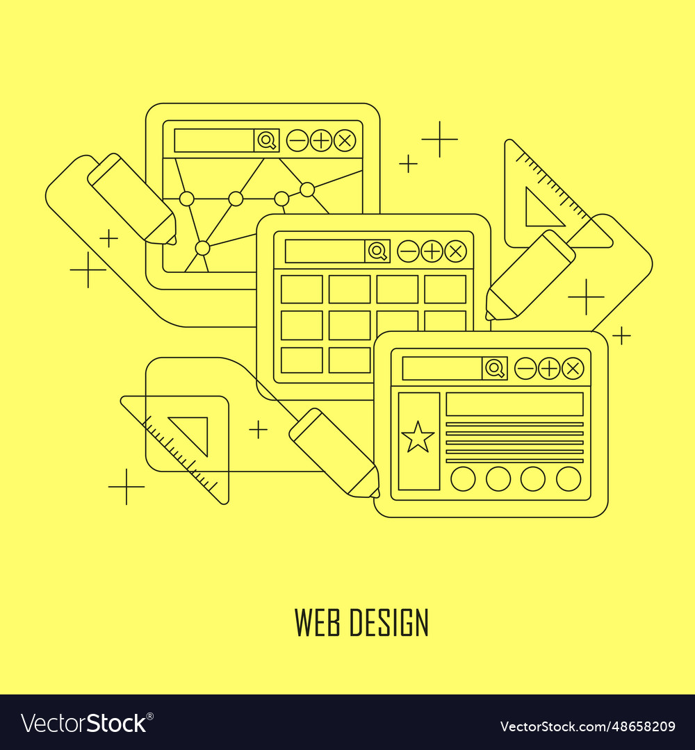 Web design concept vector image Web design concept