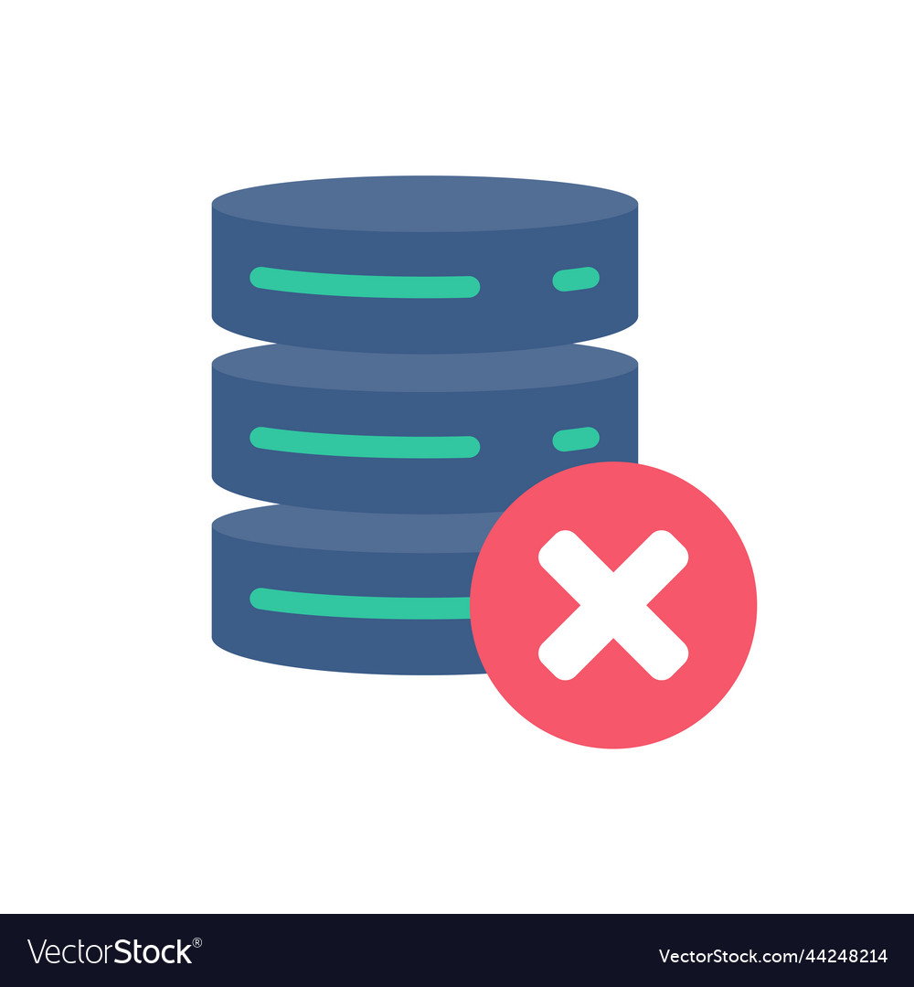 A database for storing large data in the cloud vector image A database for storing large data in the cloud