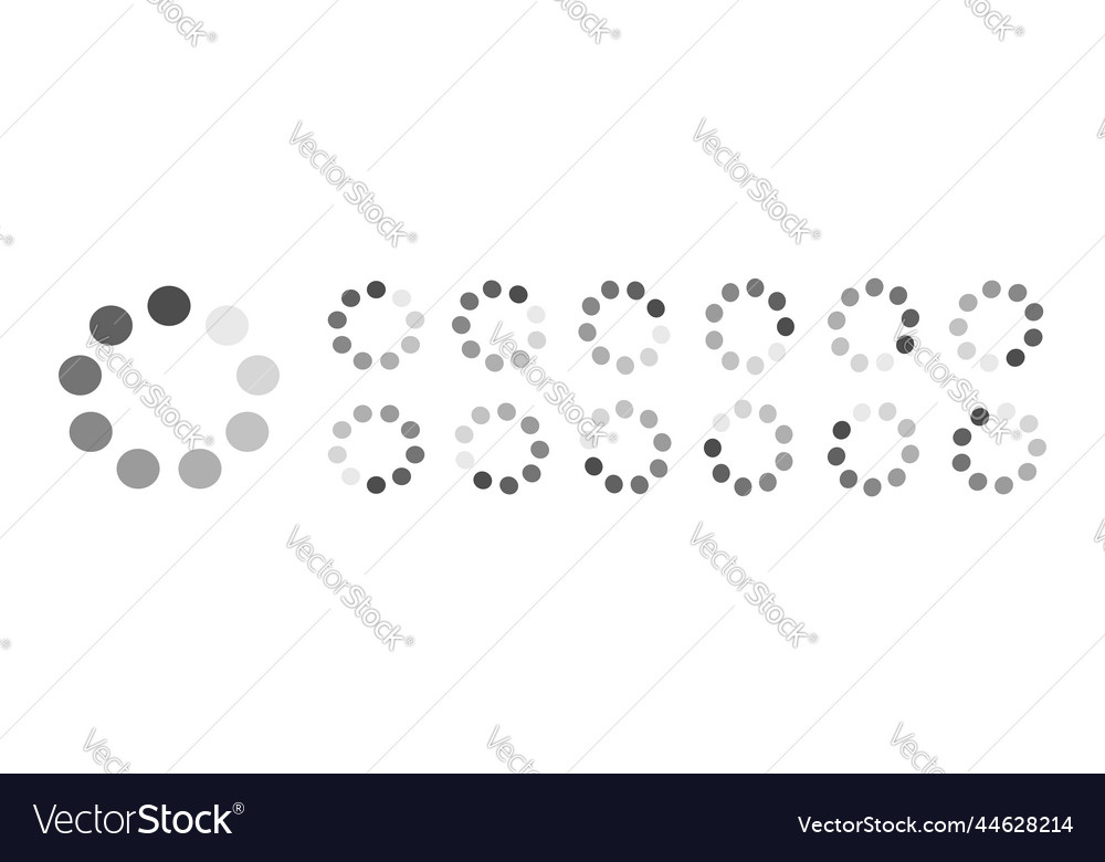 Circular loading buffering icons video ready vector image Circular loading buffering icons video ready