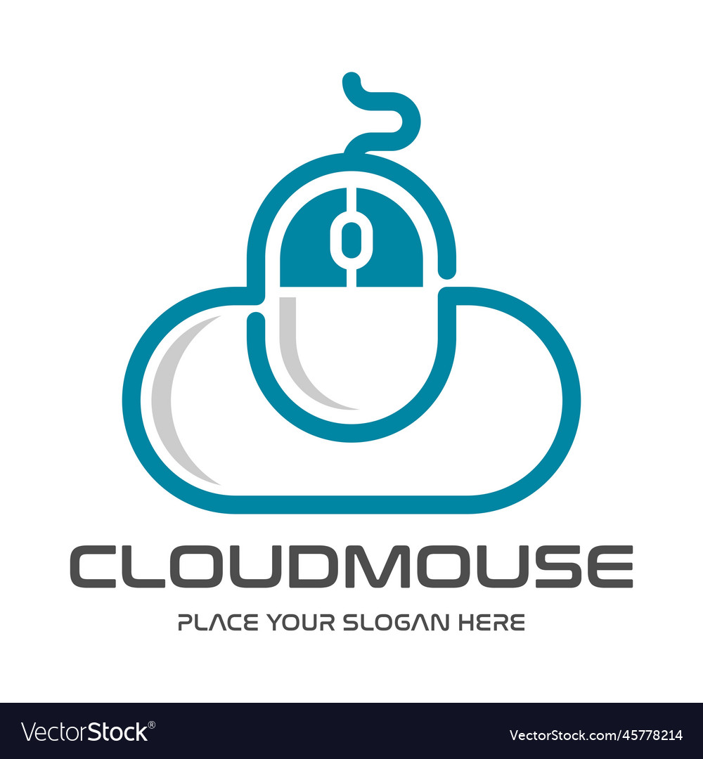 Cloud mouse logo template this design use vector image Cloud mouse logo template this design use