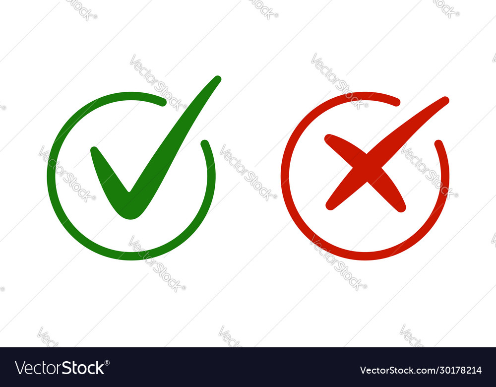 Premium Vector  Set of correct and wrong botton icon. icon design