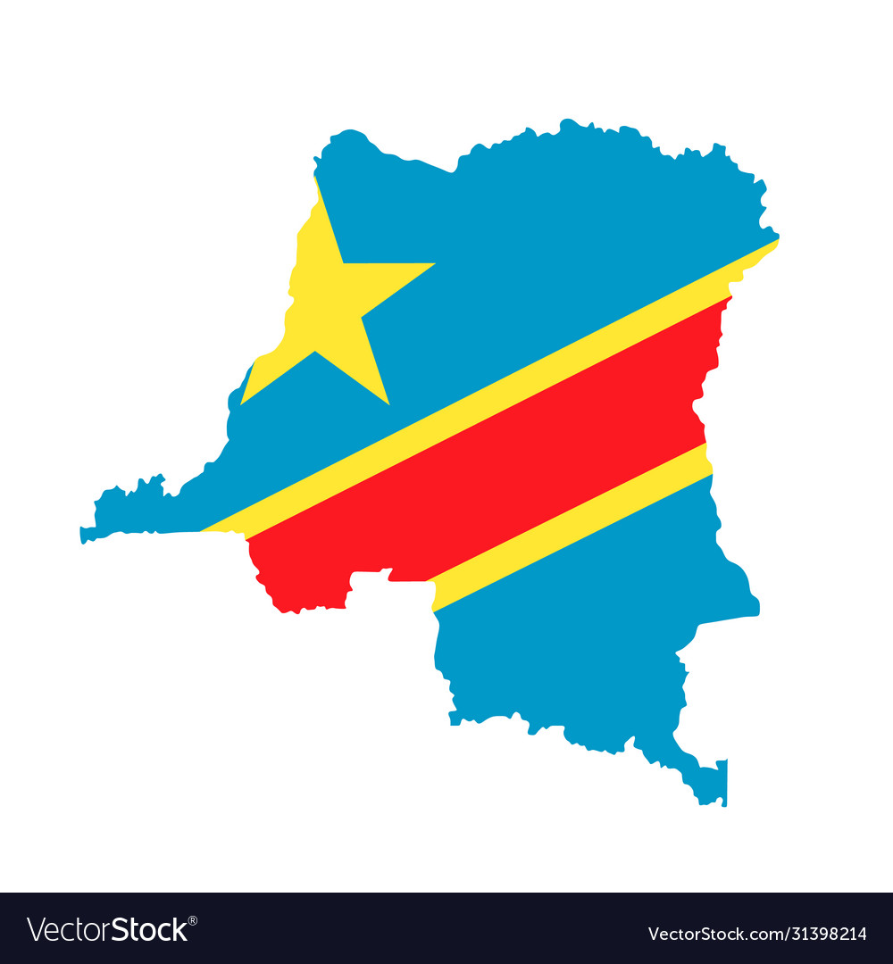 Democratic republic congo map flag