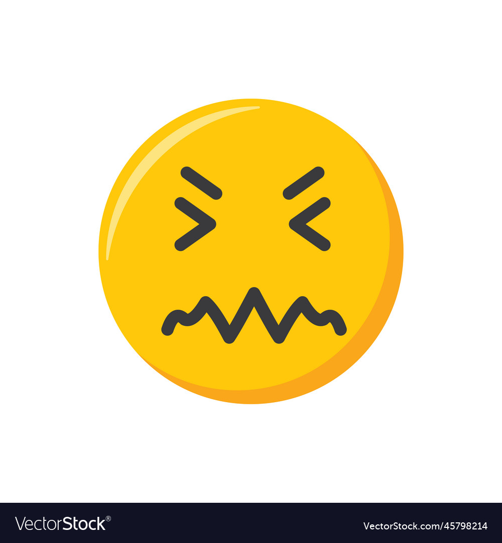 Emoji icon sick face ill emoticon Royalty Free Vector Image