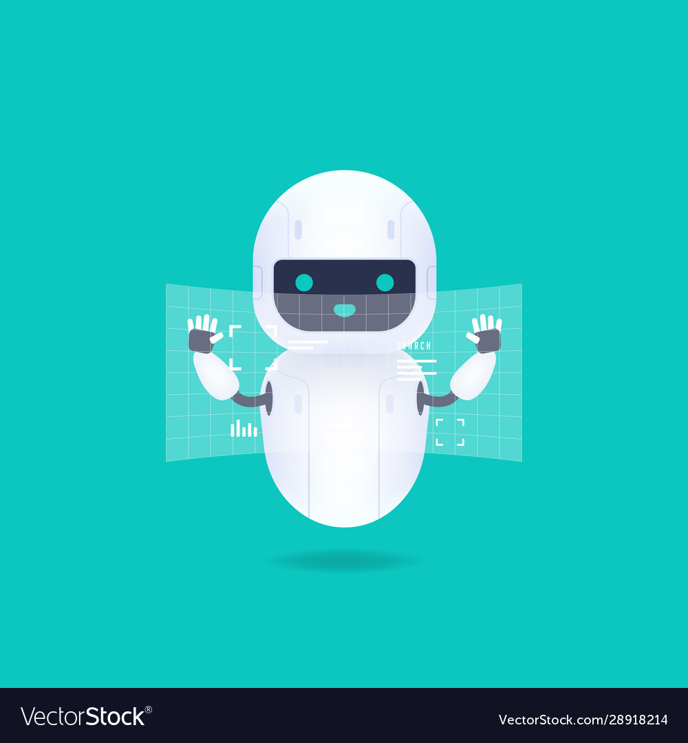 Friendly AI Robot with HUD