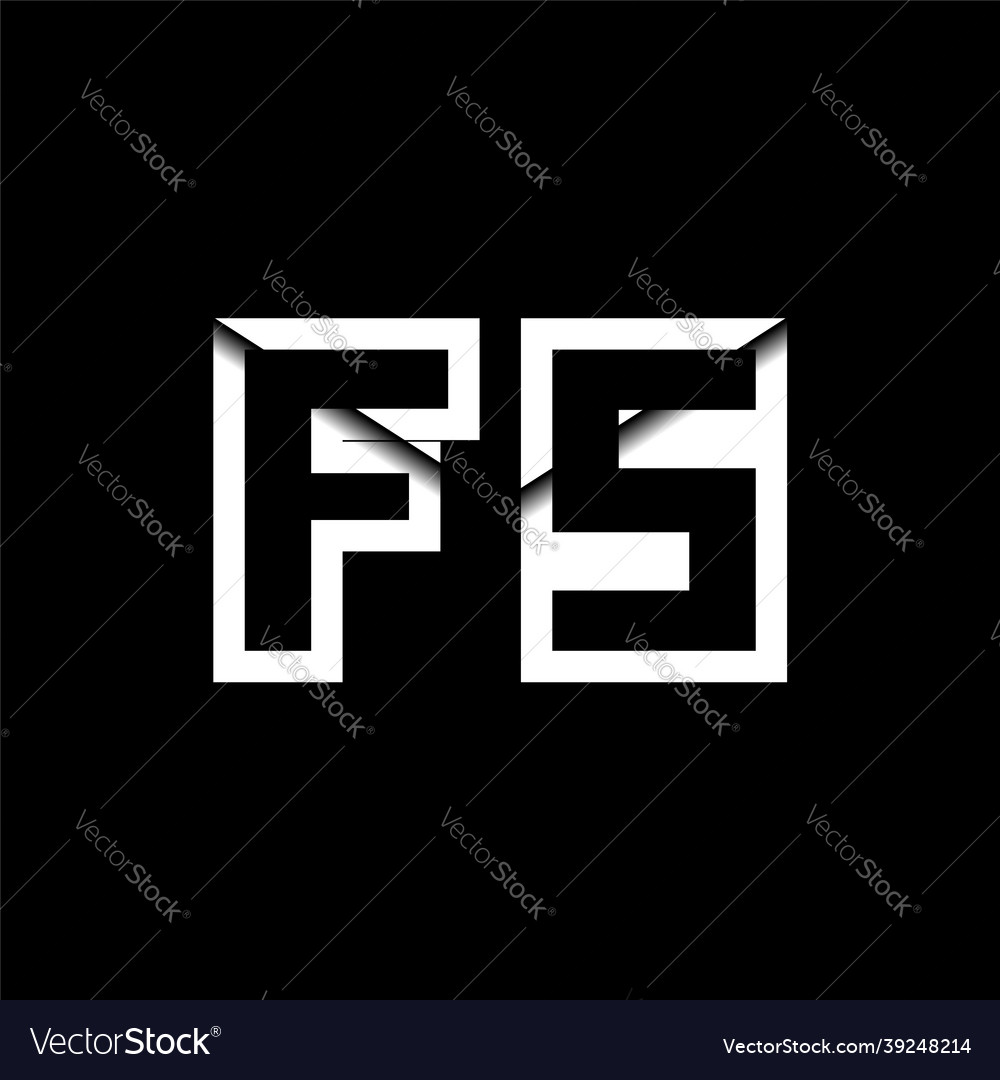 Fs monogram envelope shape style