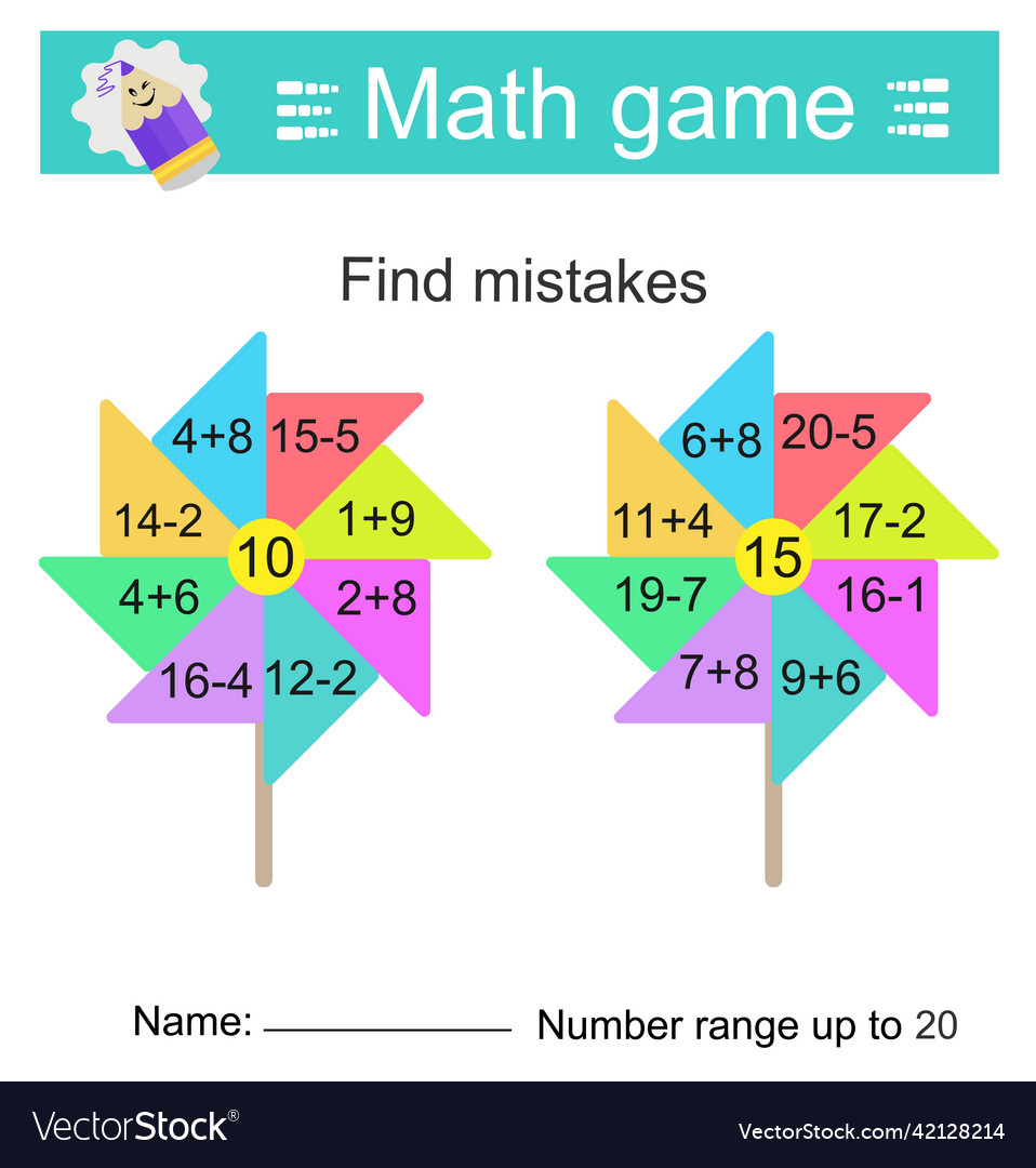 Kinder Math Arbeitsblatt - Nummer Spiel