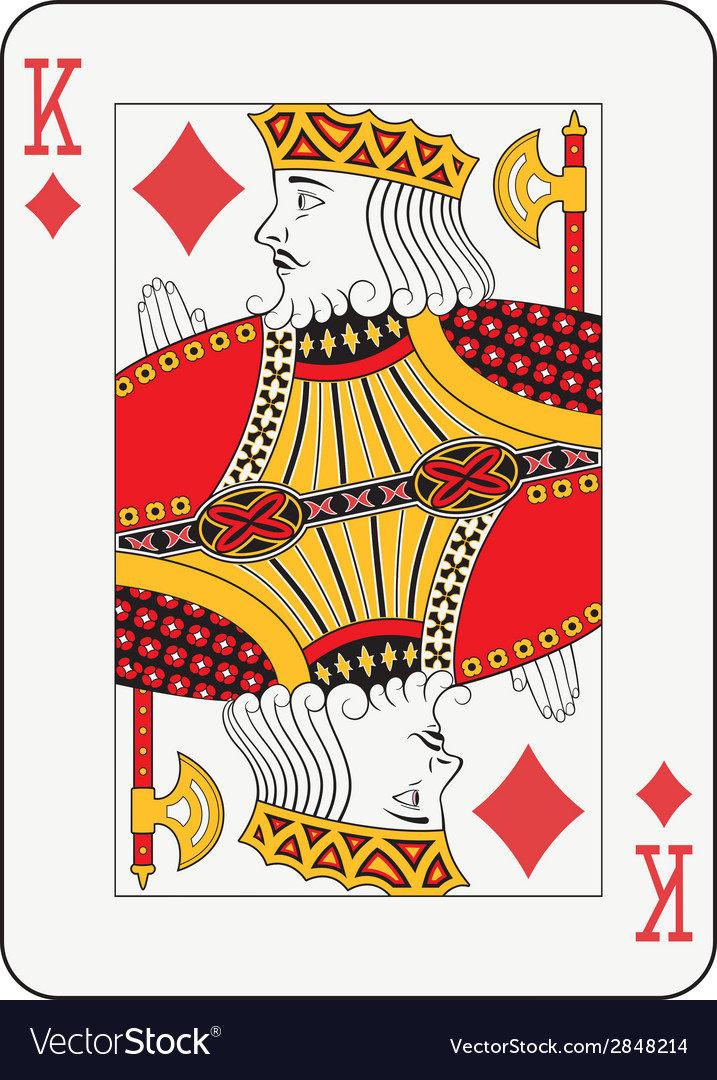 King of diamonds Royalty Free Vector Image - VectorStock