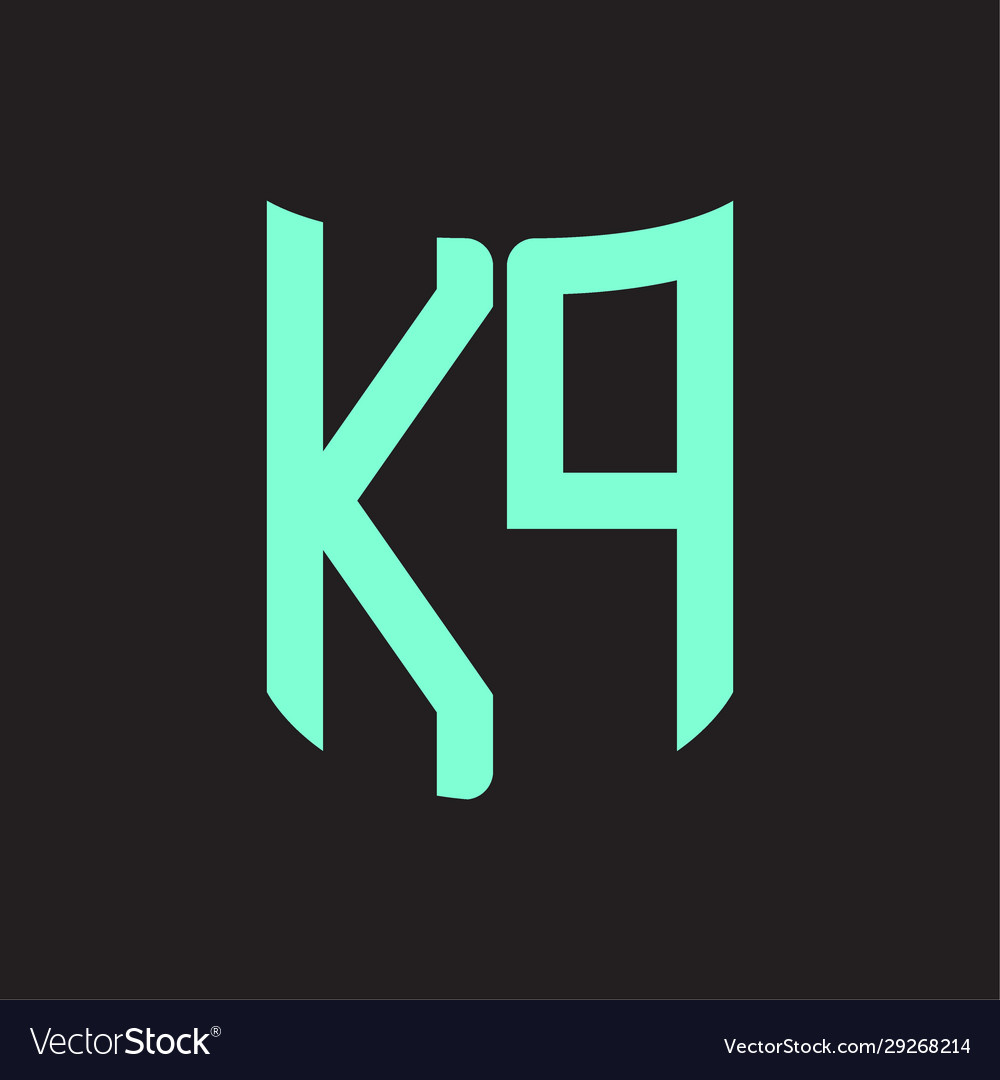 Kp logo monogram with ribbon style design template