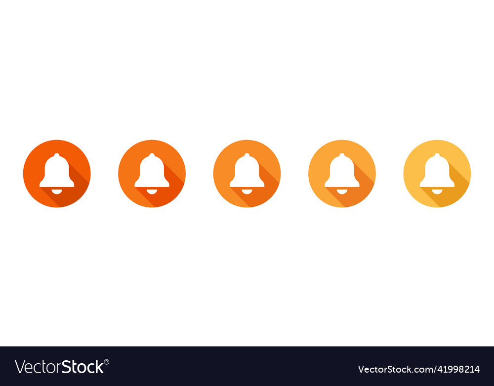 Notification bell icons incoming inbox message vector image Notification bell icons incoming inbox message