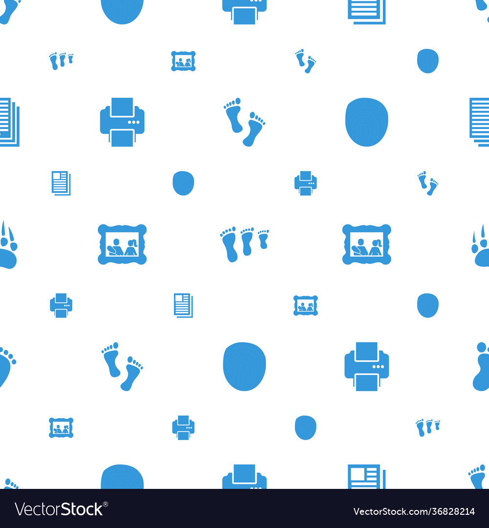 Print icons pattern seamless white background