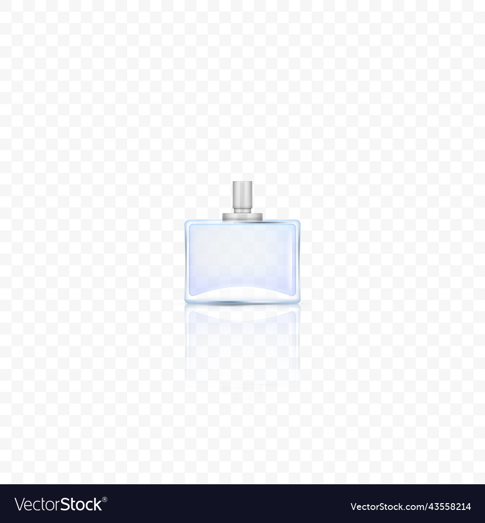Realistic perfume bottle transparent empty flask vector image Realistic perfume bottle transparent empty flask