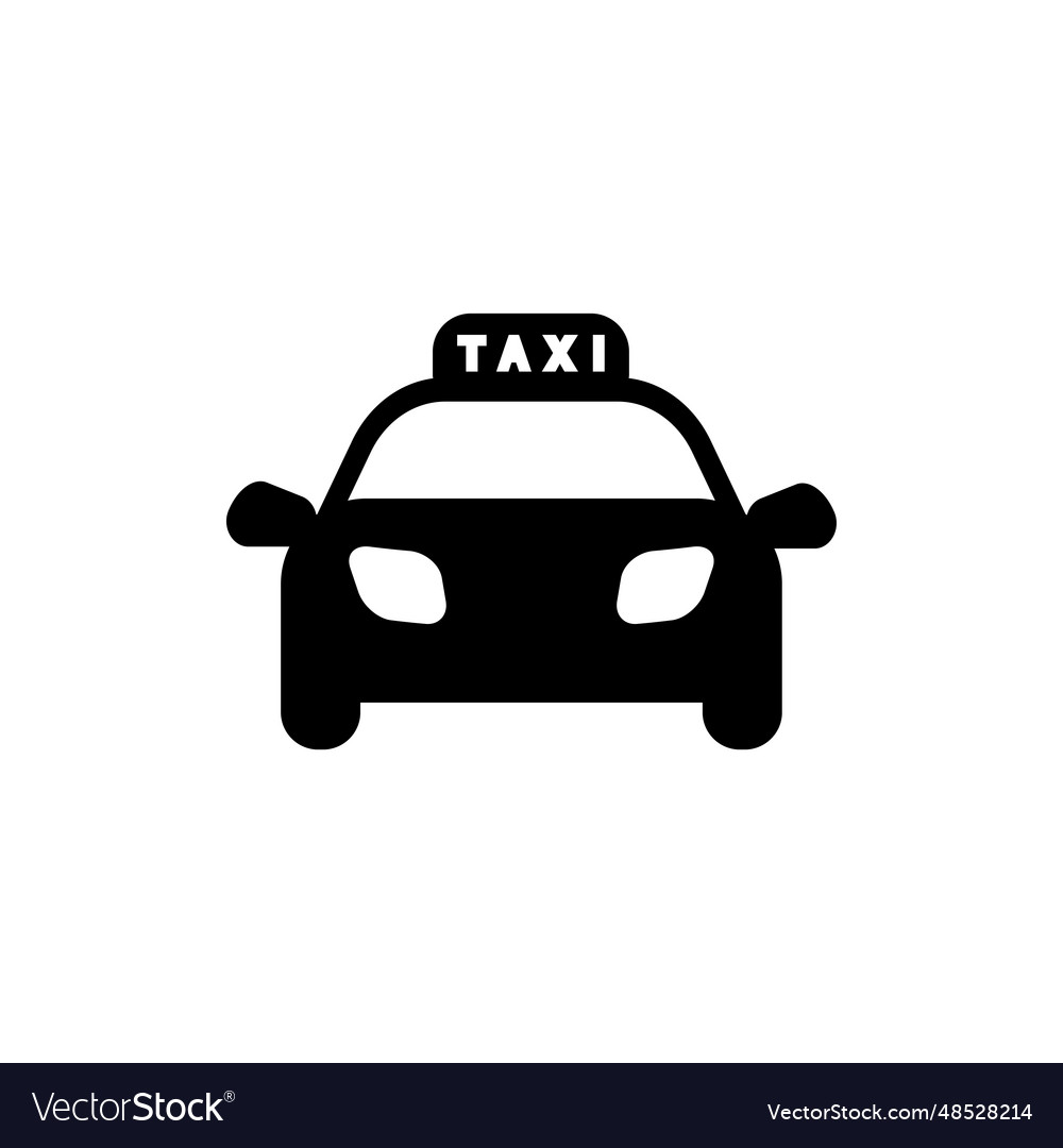 Taxi icon silhouette design template isolated Vector Image