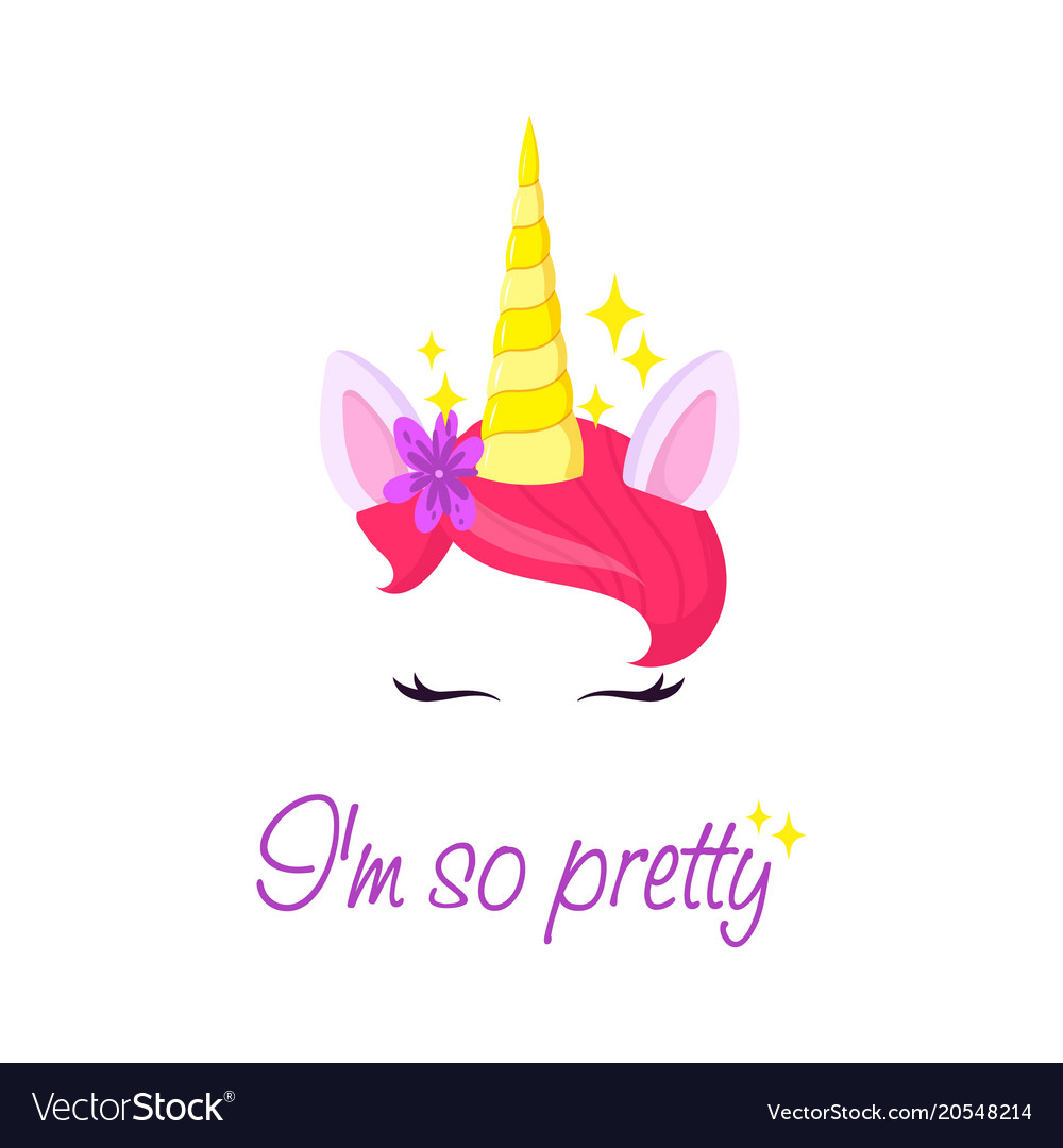 Unicorn face cutecartoon