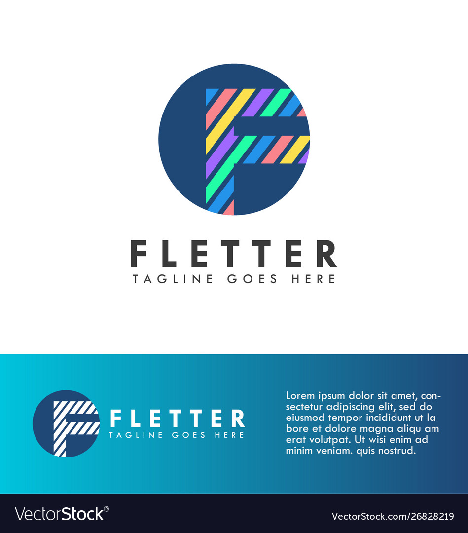 Alphabet f letter logo and icon design template