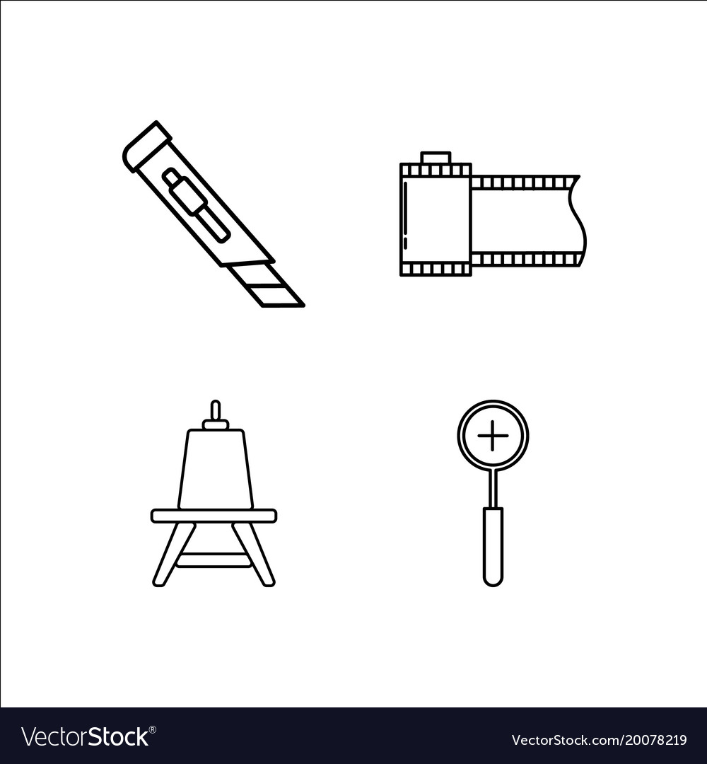 Design and studio simple linear icon setsimple