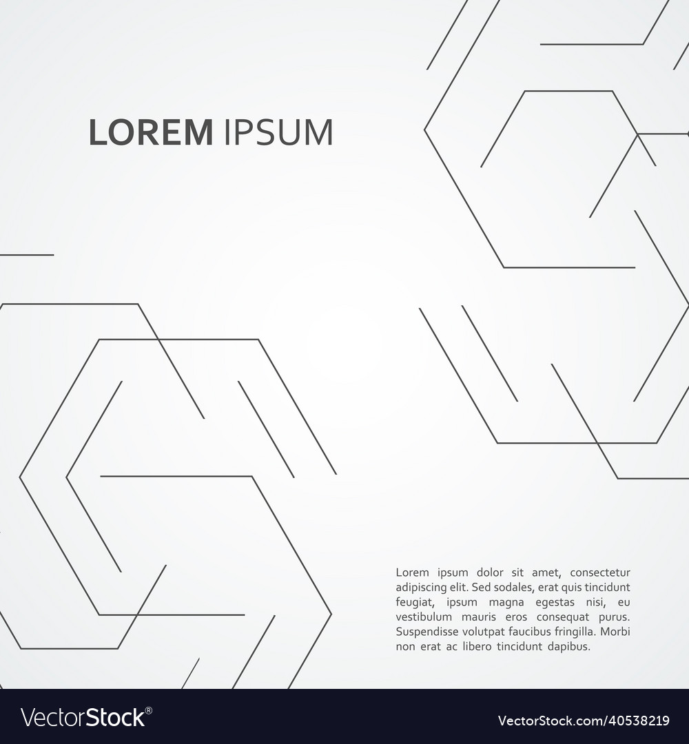Design with connect hexagon vector image Design with connect hexagon