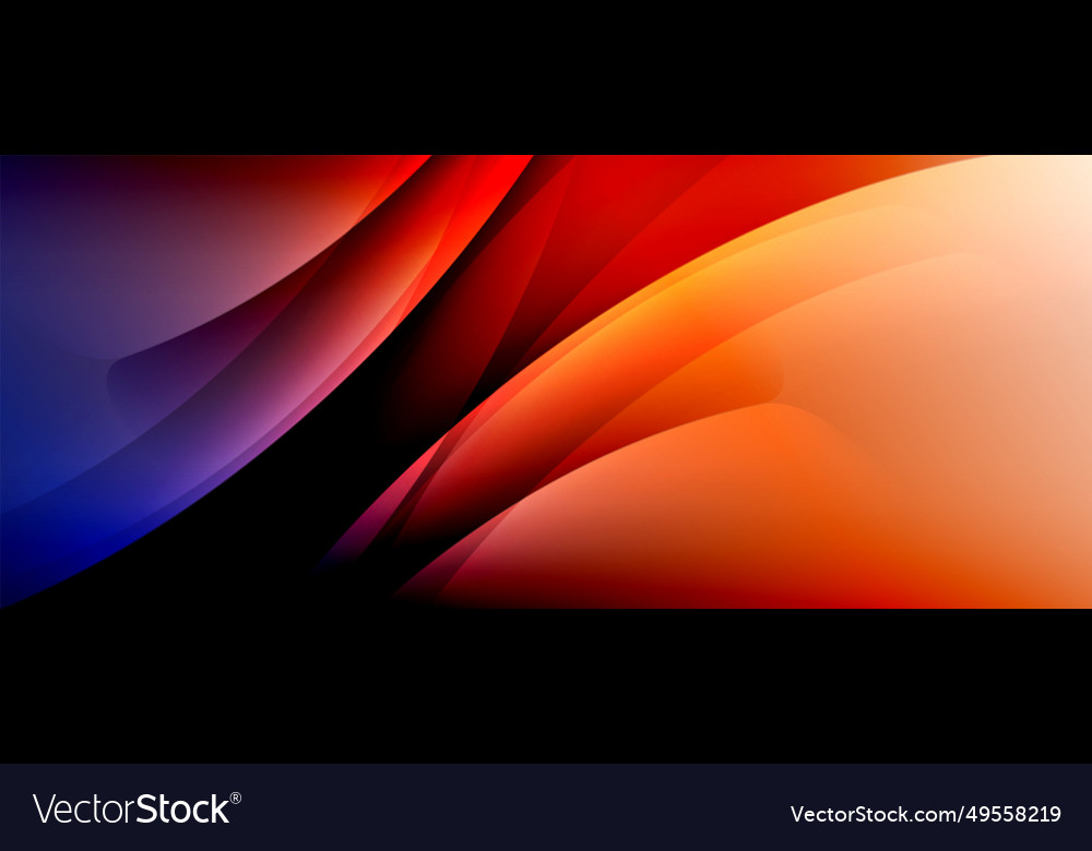 Dynamic flowing waves on gradient color background Vector Image Dynamic flowing waves on gradient color background