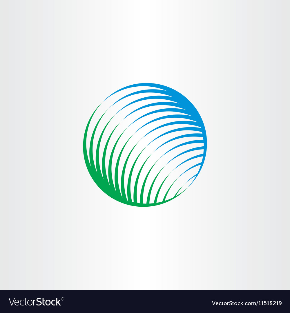 Green blue globe natural circle logo icon Vector Image