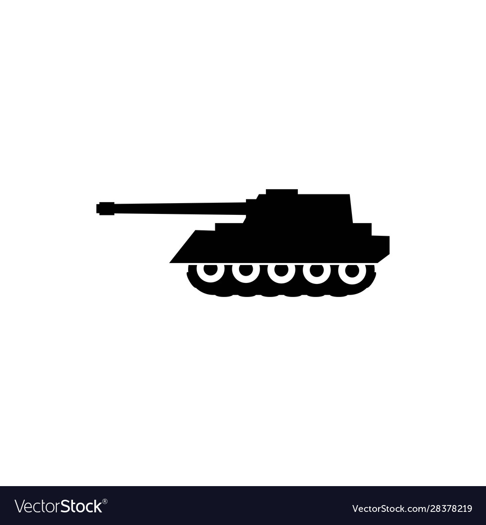Icon military tank with monochrome style vector image Icon military tank with monochrome style