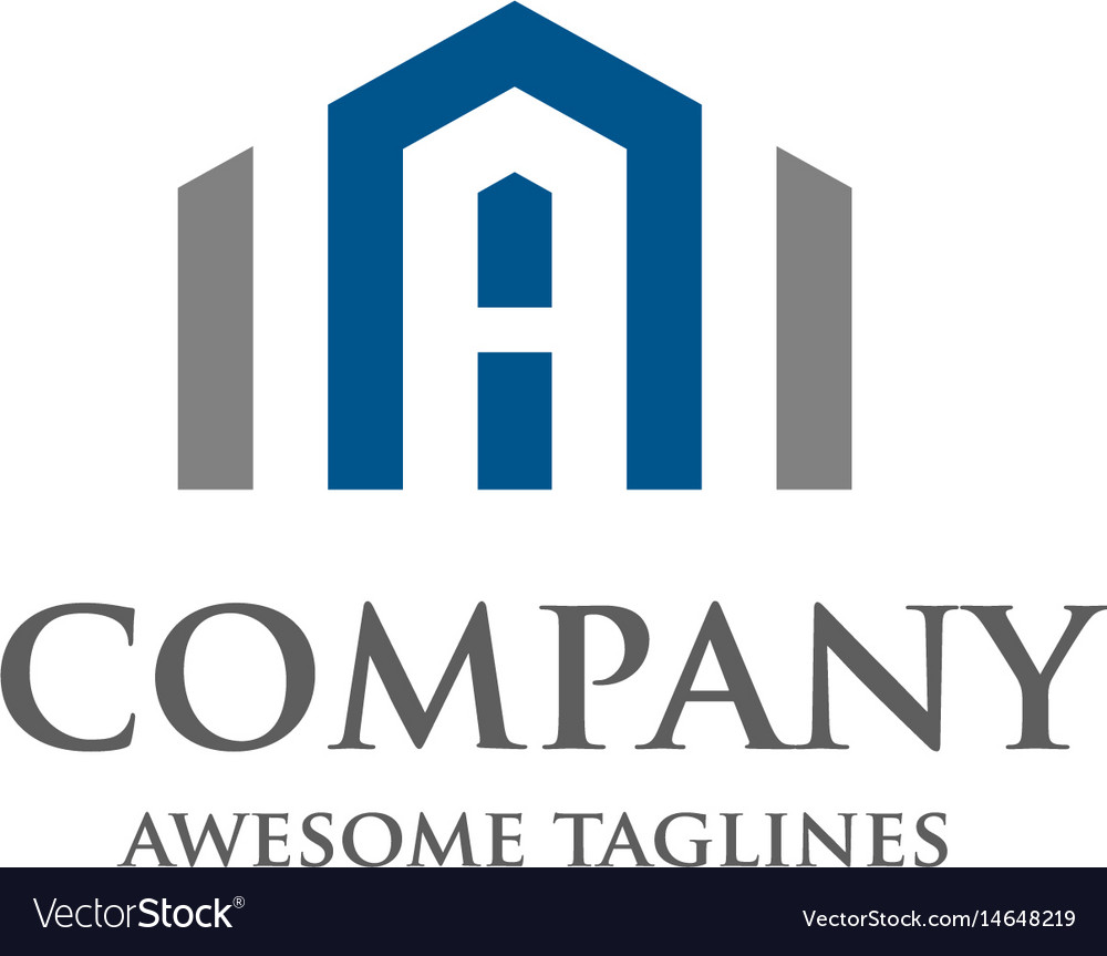 Letter a real estate logo design