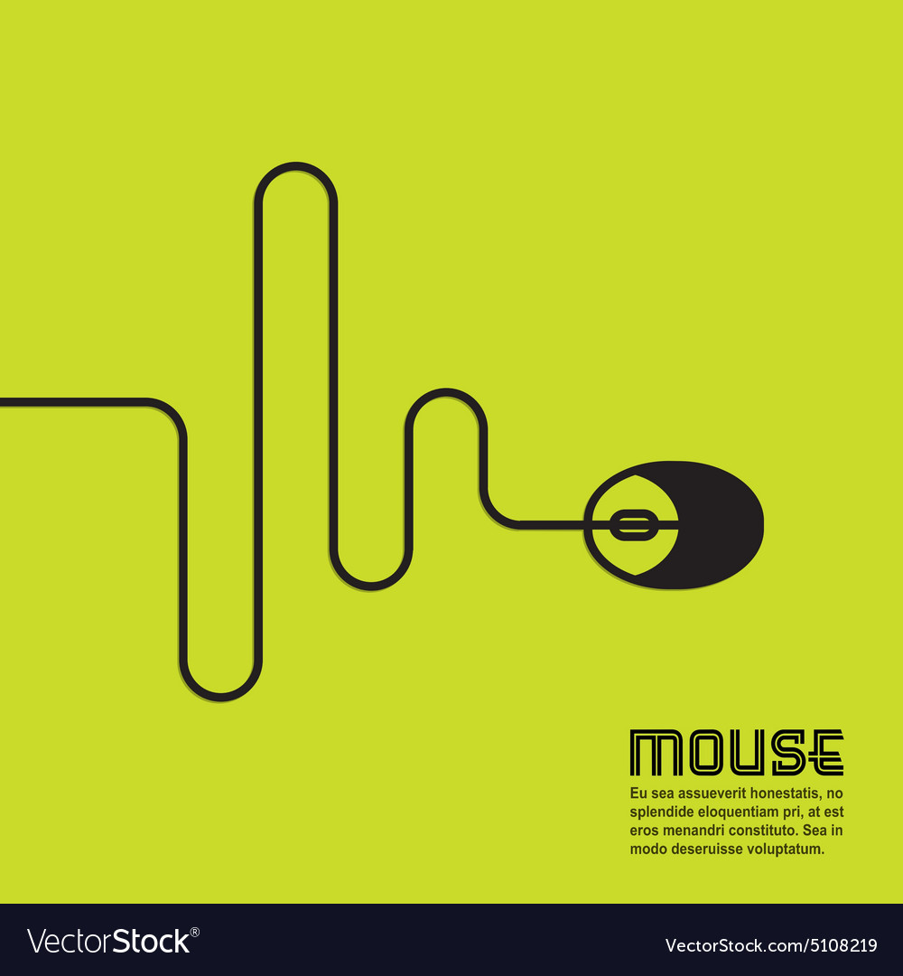 Line in the form of a computer mouse