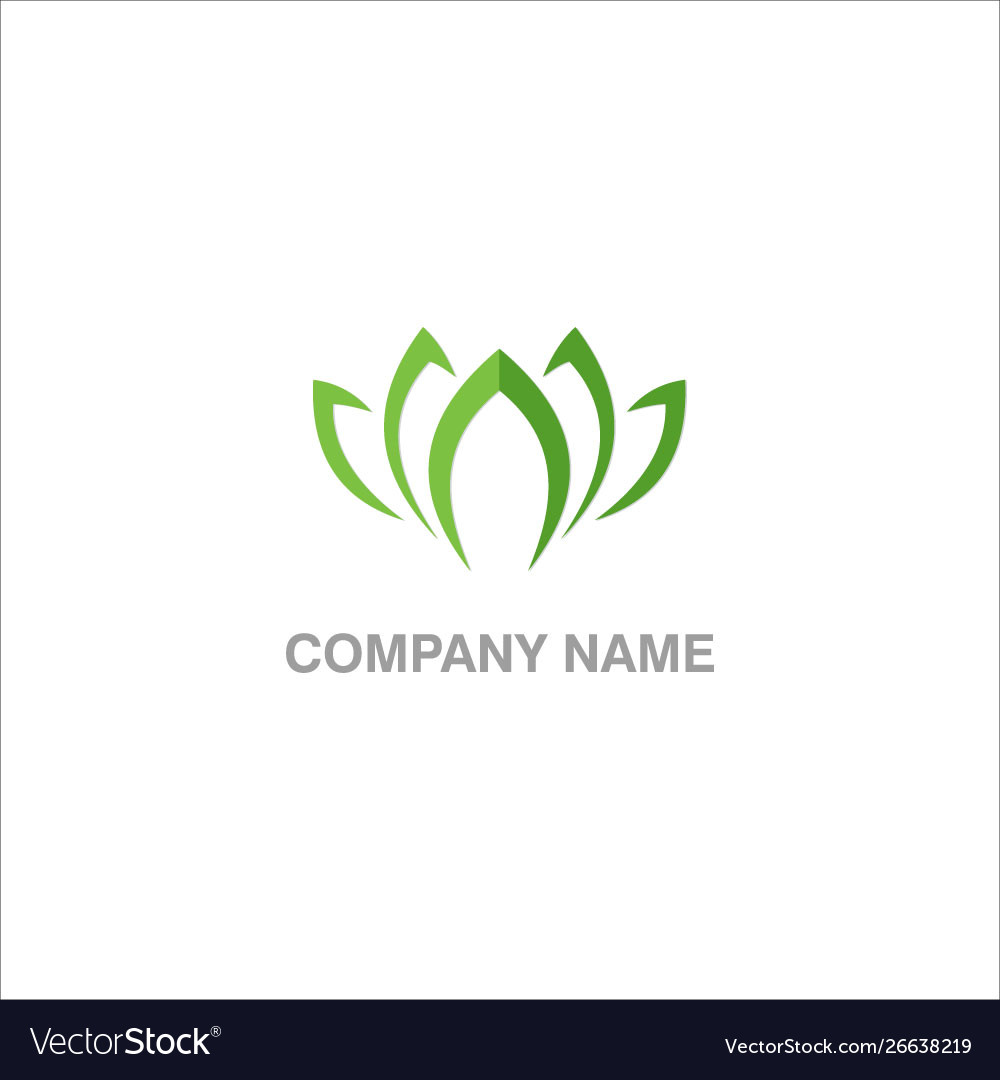 Lotus grünes Blatt Logo vector image Lotus grünes Blatt Logo