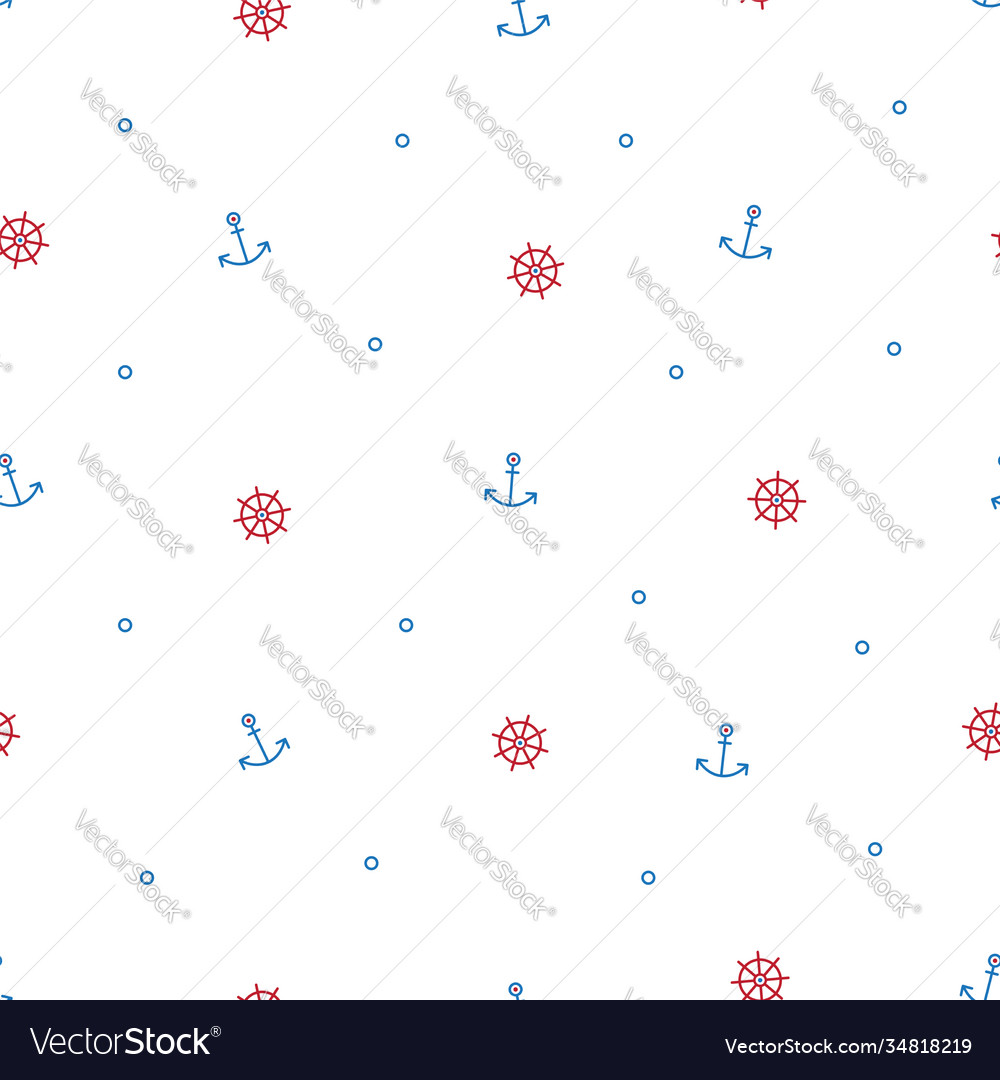 Marine Nautical Seamless Pattern