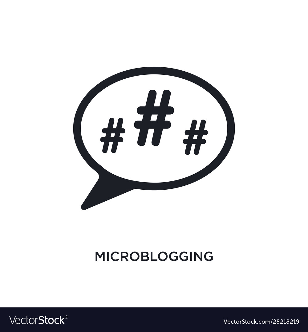 Microblogging isolated icon simple element from