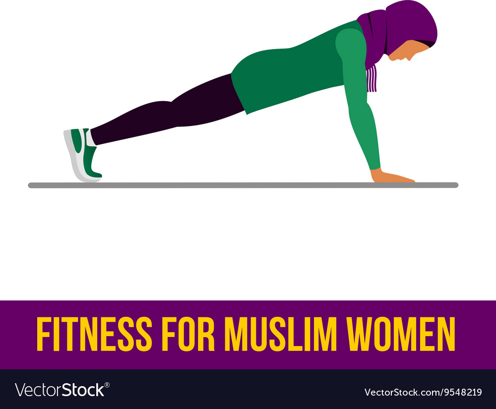 Muslim aerobic icons full color