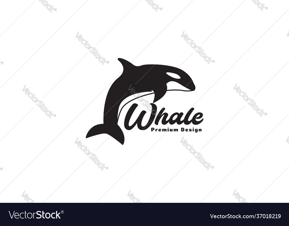 Silhouette Fischwal Orca Jump Logo Symbol Symbol Symbol vector image Silhouette Fischwal Orca Jump Logo Symbol Symbol Symbol