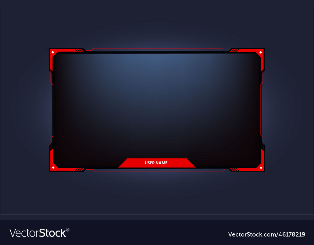 Simple broadcast frame design with red color