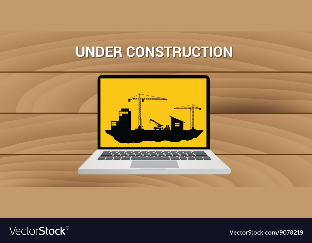 Website construction construct under development vector image Website construction construct under development