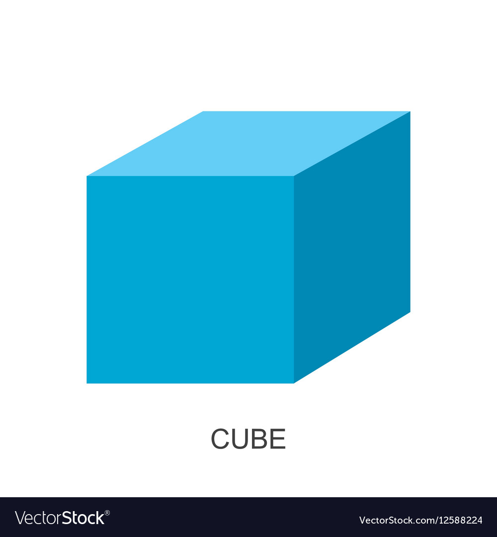 3d shape cube Royalty Free Vector Image - VectorStock