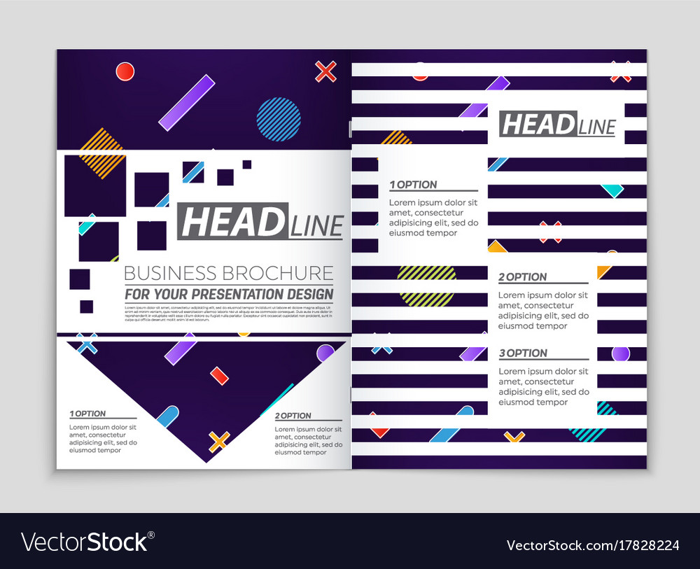 Abstract layout background set for art