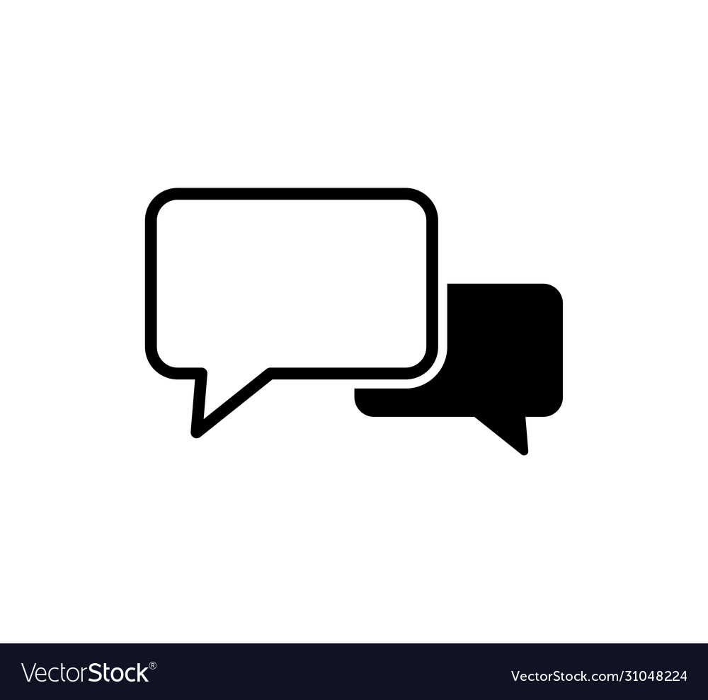 Chat icon isolated element talk bubble speech