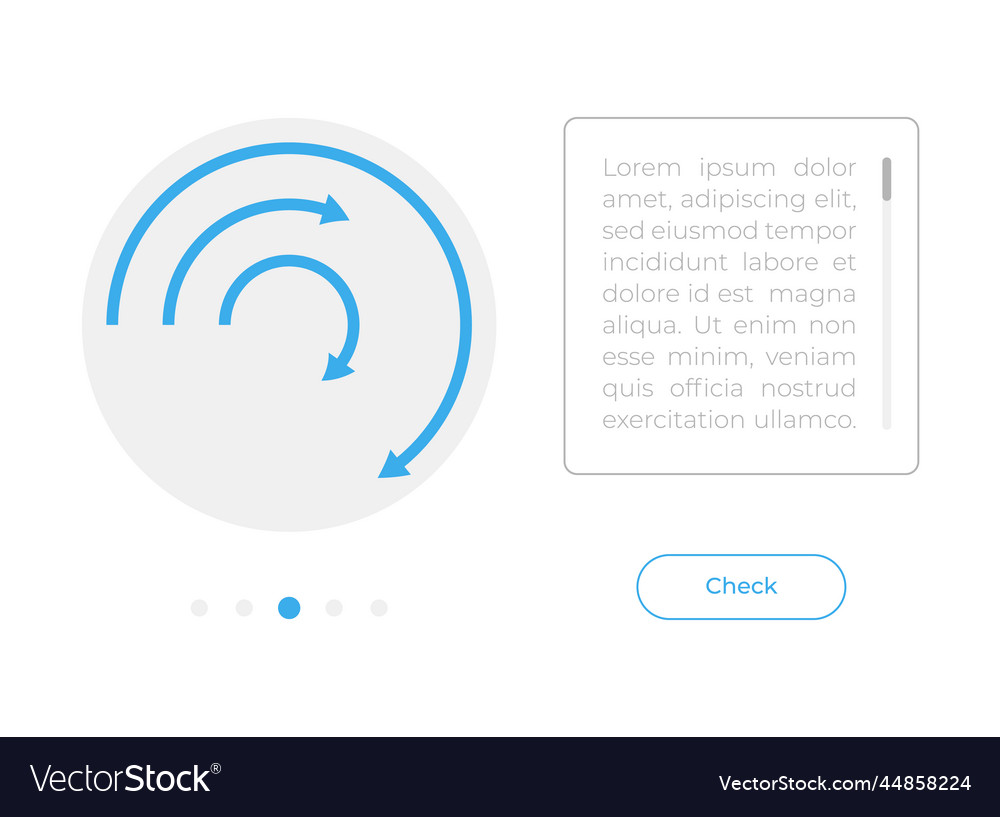 Circular arrows chart ui element template vector image Circular arrows chart ui element template