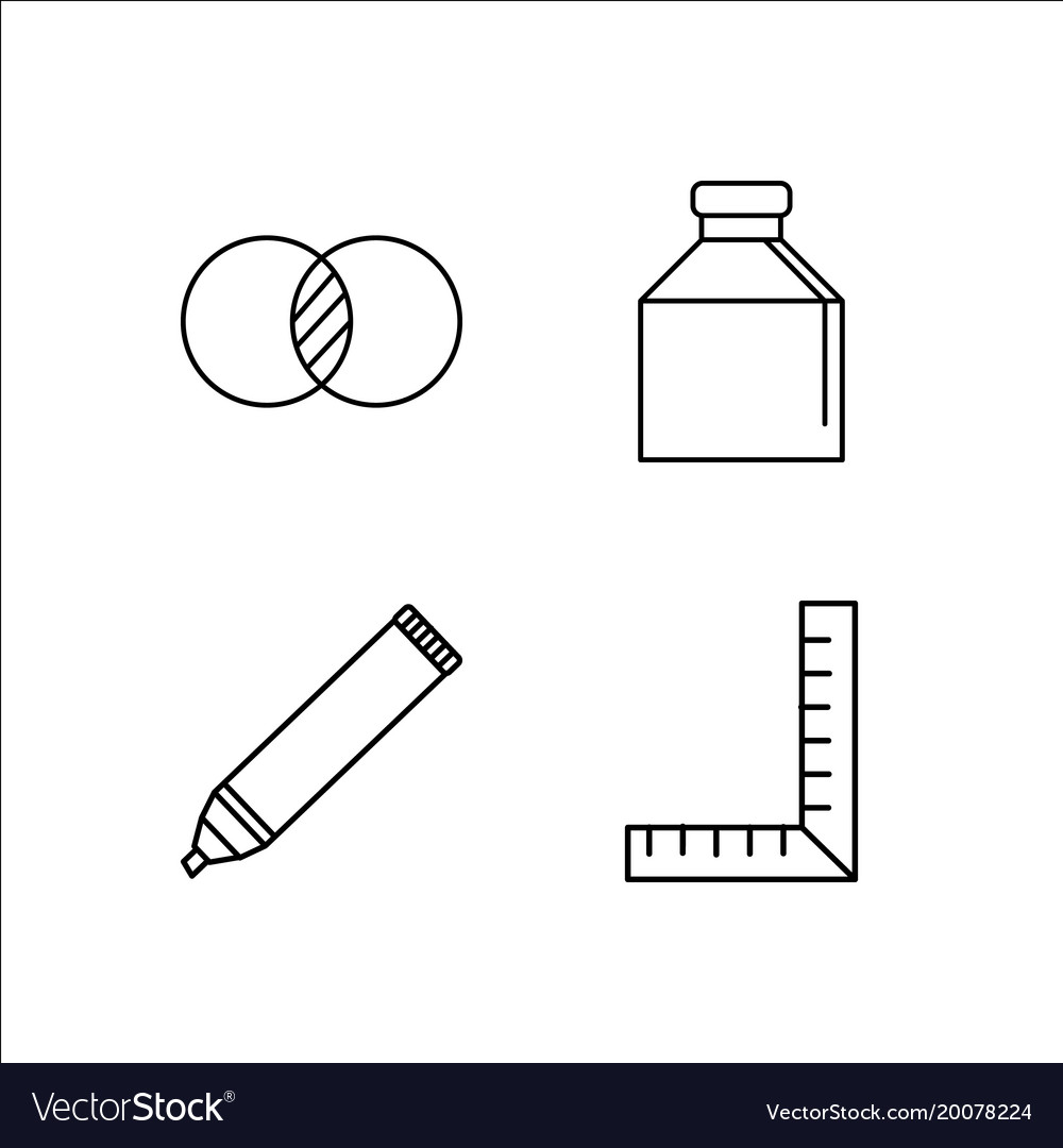 Design and studio simple linear icon setsimple