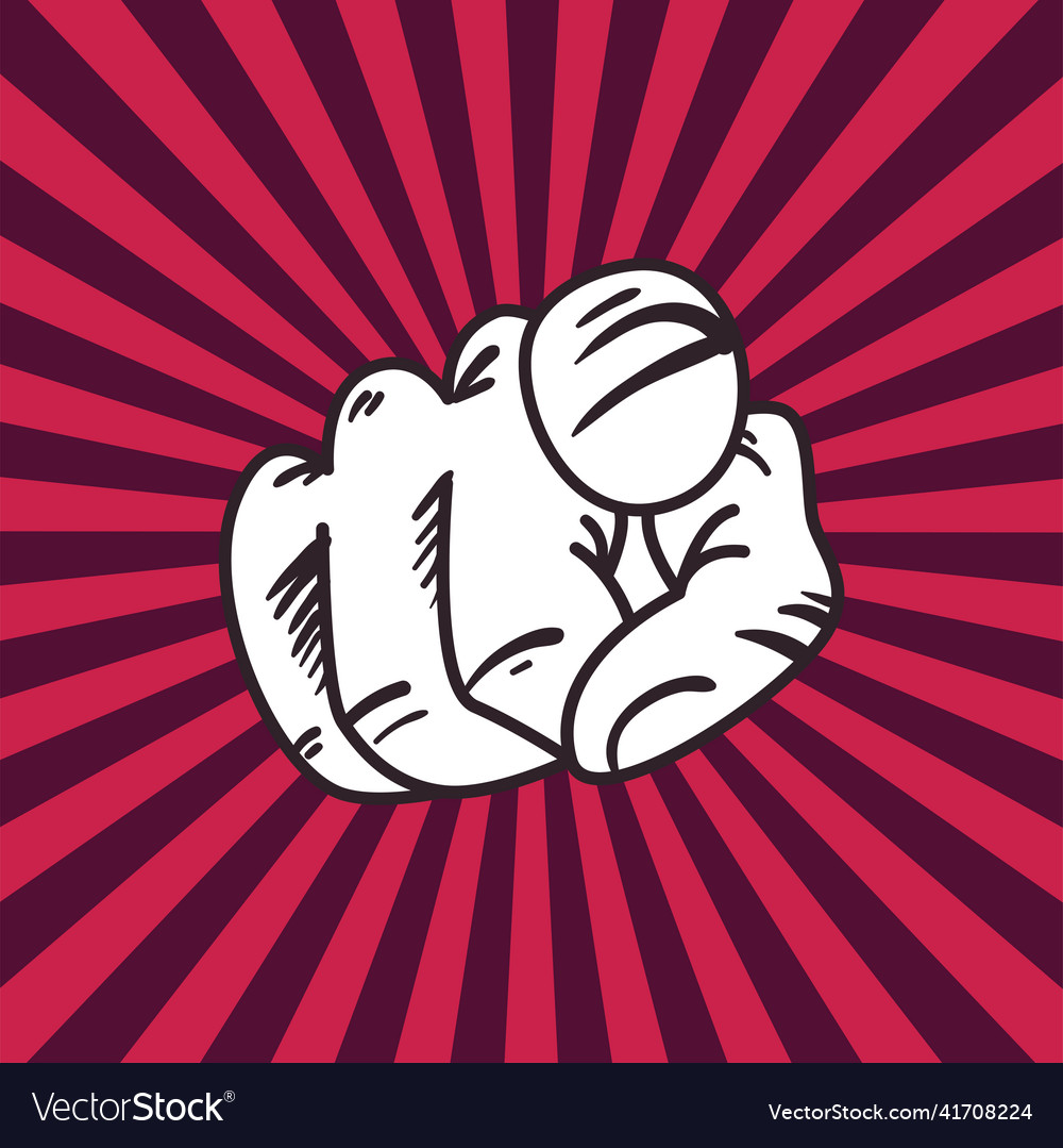 Finger pointing Royalty Free Vector Image - VectorStock