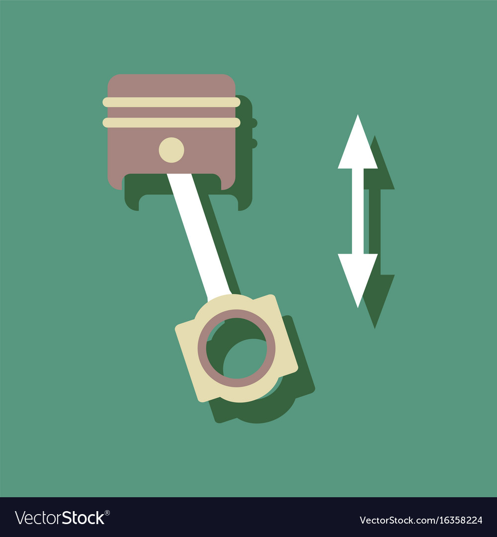 Flat icon design collection piston scheme