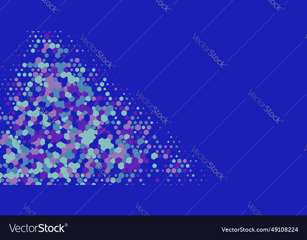 Geometric multi size hexagon with color