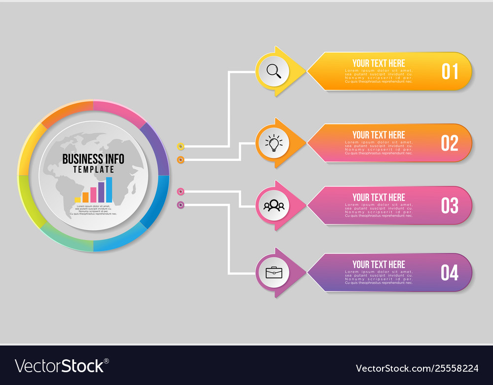 Infographic design template with options steps