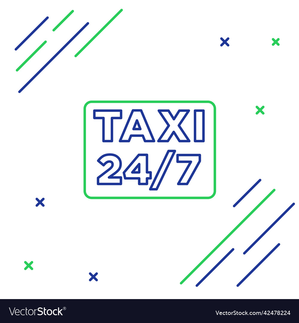 Line map pointer with taxi icon isolated on white Vector Image Line map pointer with taxi icon isolated on white