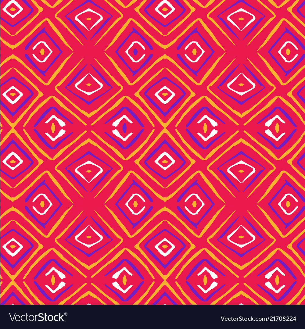 Linocut rhombus seamless contrast pattern