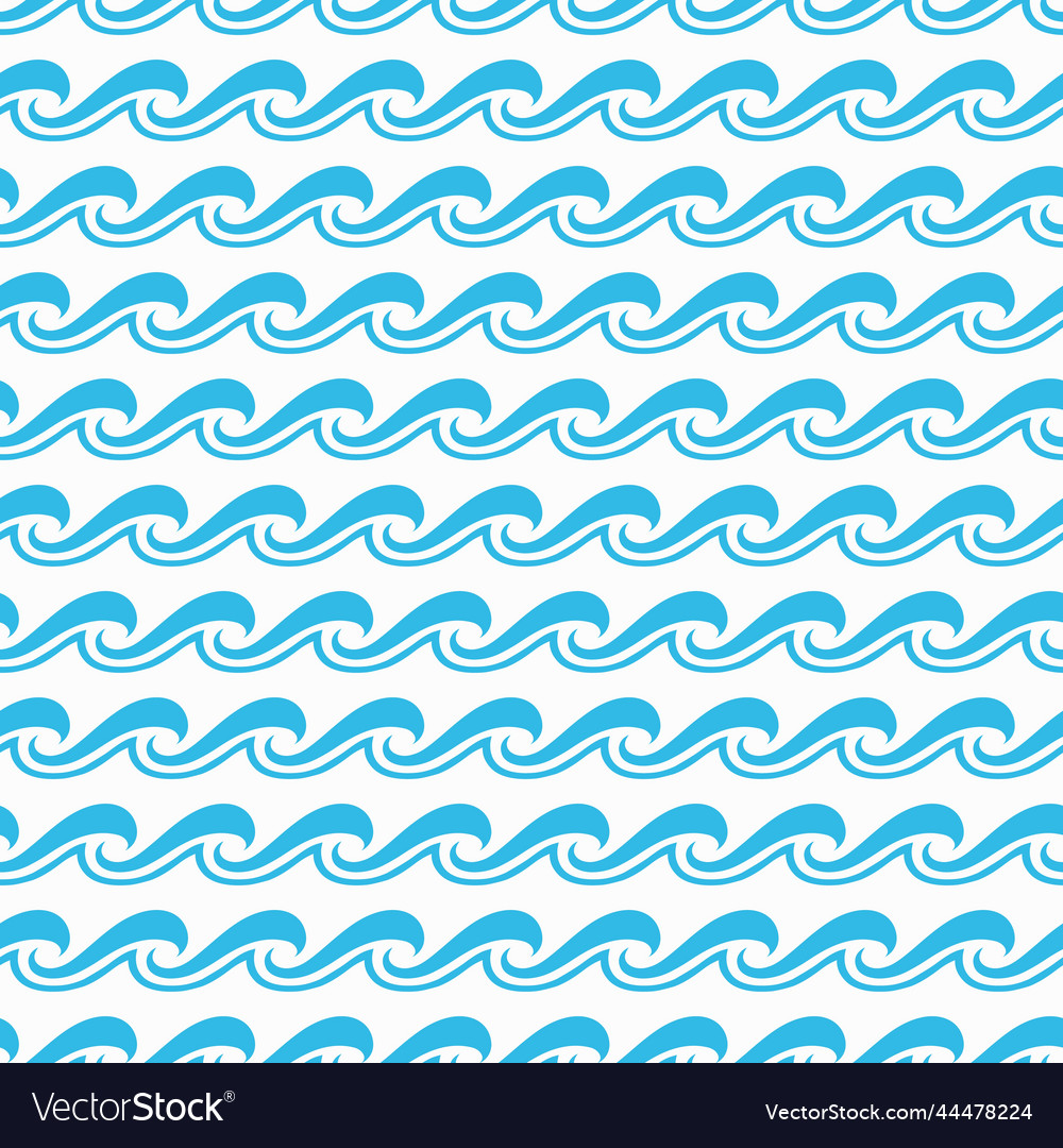 Sea or ocean surf wave seamless pattern background