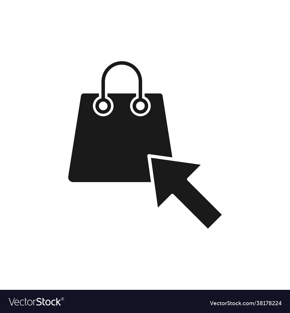 Shopping bag with arrow icon design Royalty Free Vector