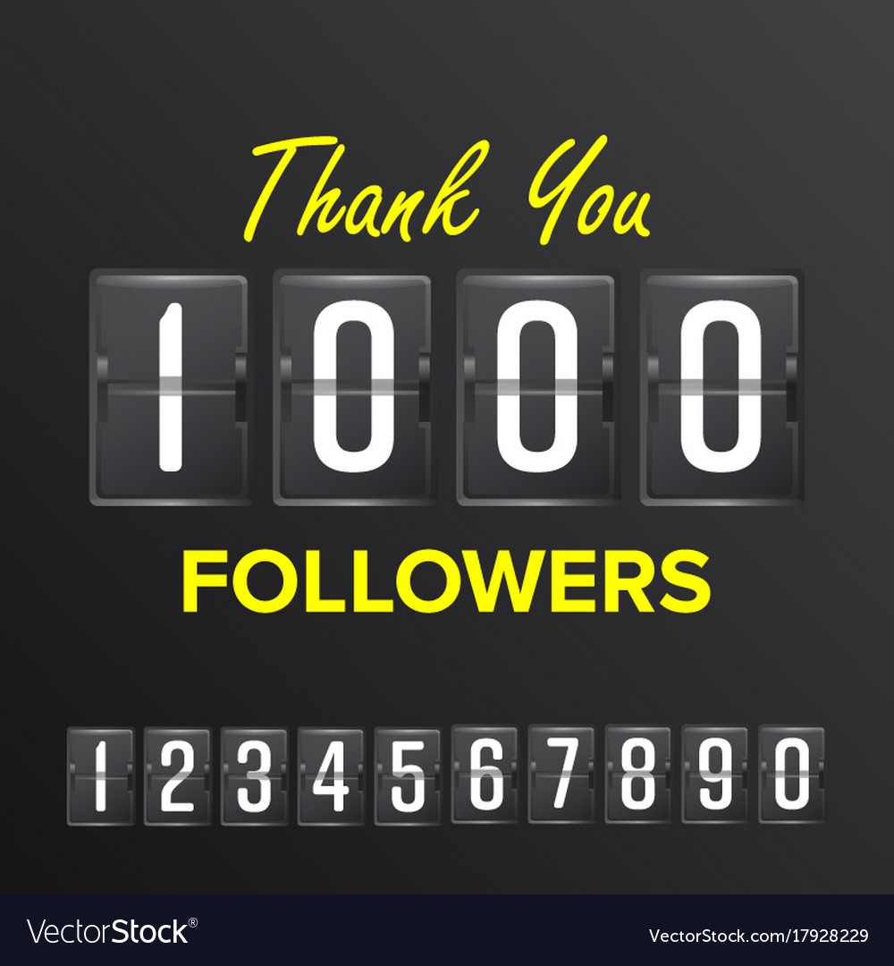 1000 Follower Danke Unterschrift